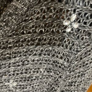 Hollister Gray Knit Sweater with Floral Accents